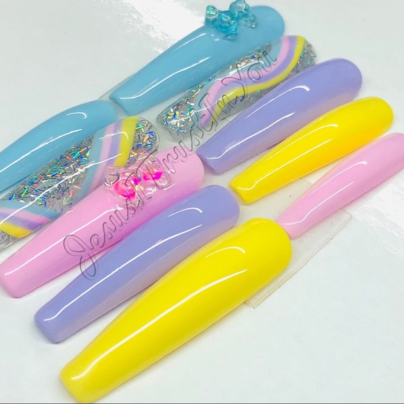 XXL BALLERINA BEARY CUTE PRESS ON NAILS - Picture 7 of 11